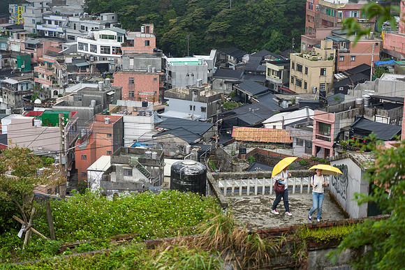 Yellow Umbrellas, Vintage town of Jiufen, Taiwan