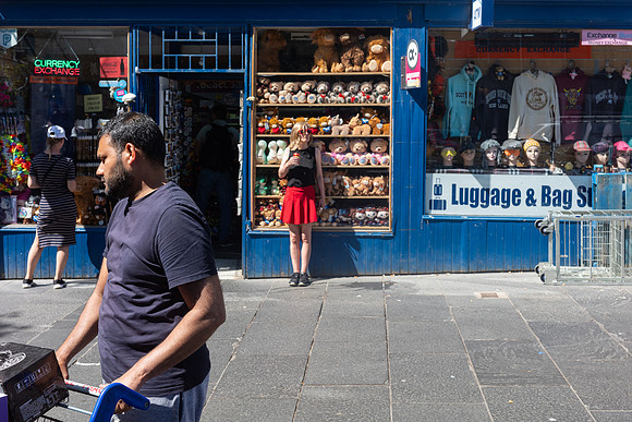 Girl in Red Skirt, Grassmarket, Edinburgh