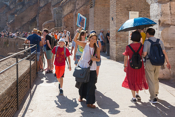Tour Guide, Colosseum, Rome, Italy