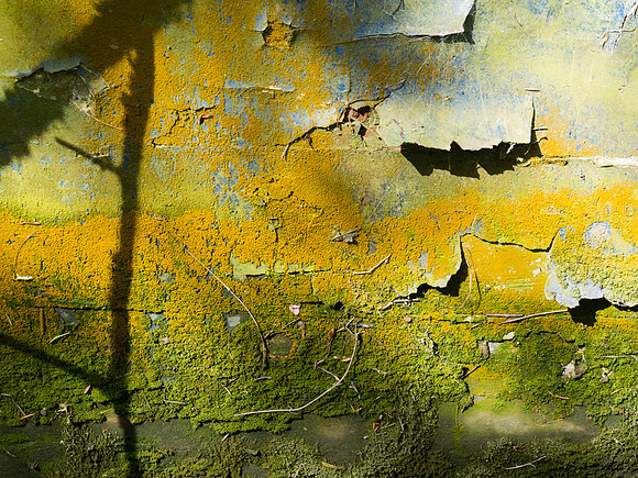 Abstract Composition: Green, Yellow & Blue