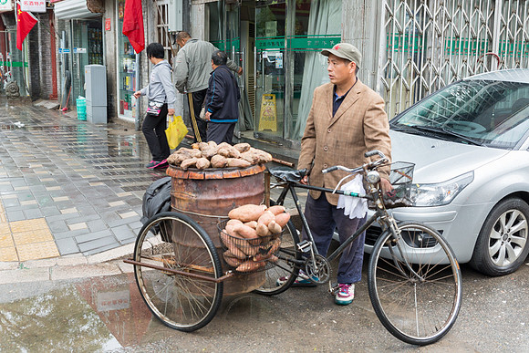 Sweet Potato Vendor, Beijing, China