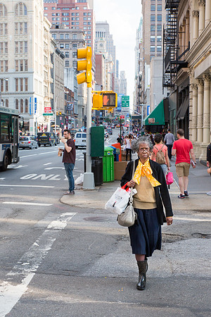 Yellow Scarf, Downtown, Manhattan, New York