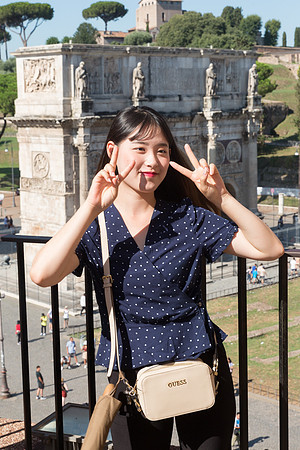 Peace Sign, Colosseum, Rome, Italy