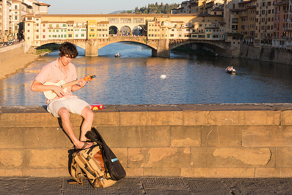 Ukulele Player, St Trinity Bridge, Florence, Italy
