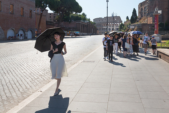 Elegant Asian Woman, Rome, Italy