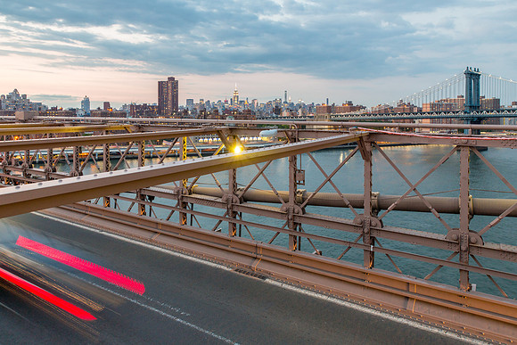 Manhattan Skyline from Brooklyn Bridge, New York City