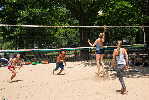 Volleyball Match, Central Park, New York City