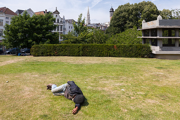 Homeless Man, Brussels, Belgium