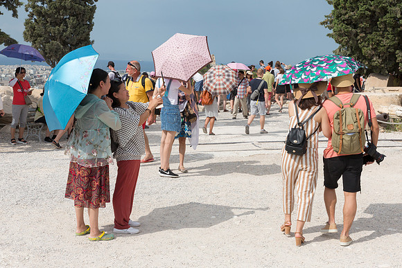Umbrellas, Acropolis, Athens